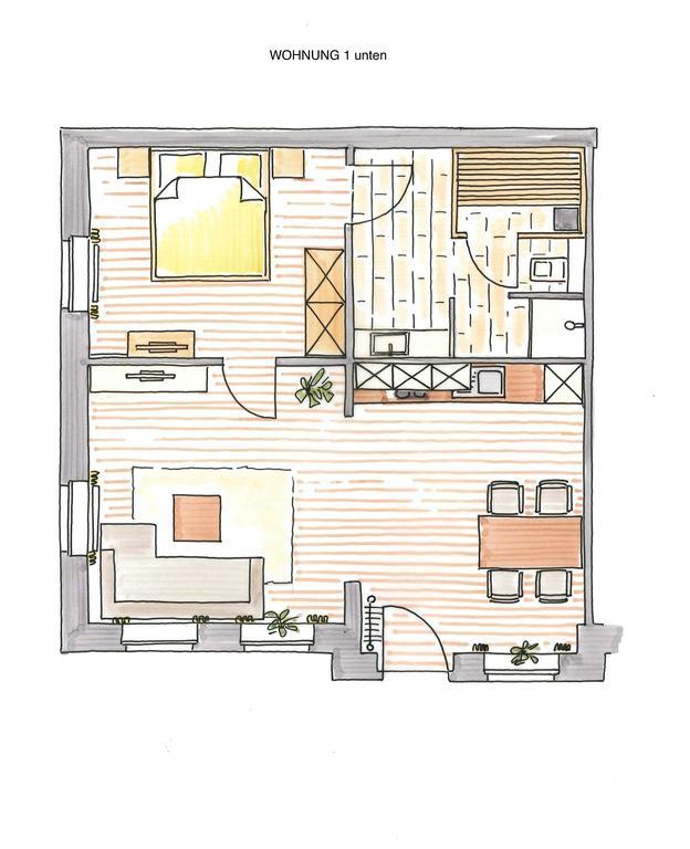 Altstadt Wohnung 1 "Luetje Hoern" Borkum Esterno foto